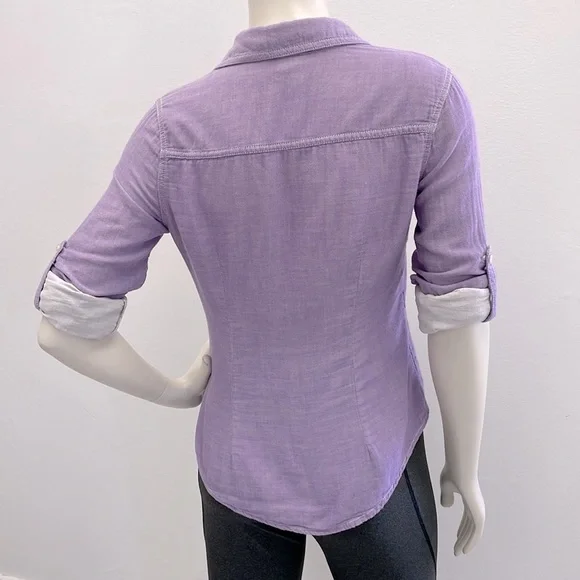 Lilac Button Down Long Sleeve - Picture 3 of 12